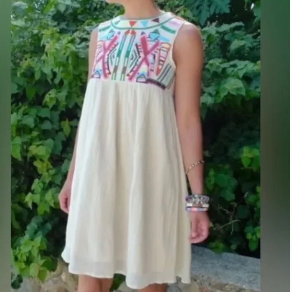 Anthropologie by Gryphon Sunny Embroidered Dress Medium
